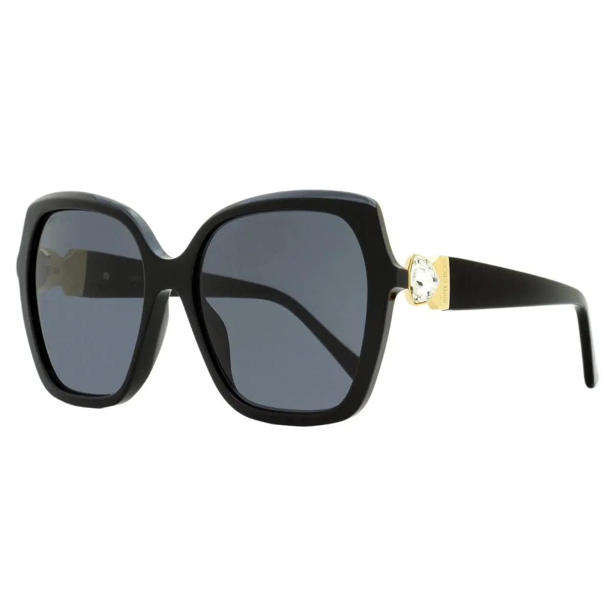 Jimmy Choo Manon GS Womens Plastic Sunglass 0807IR Black 57-18 Italy w Case - Frame: Black, Lens: Gray
