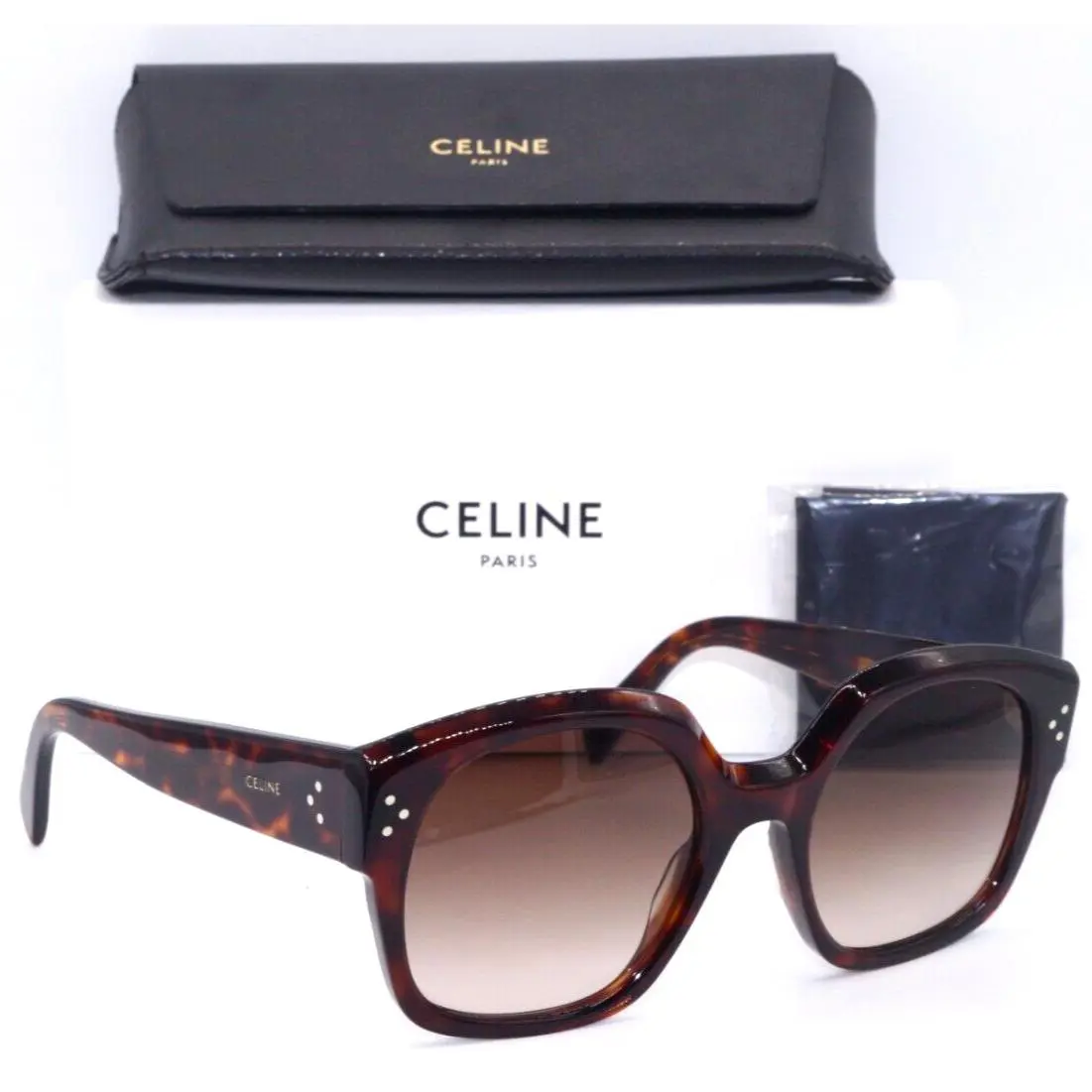 Paris CL 40168I 54F Havana/brown Gradient Lens Sunglasses 55-22 by Celine