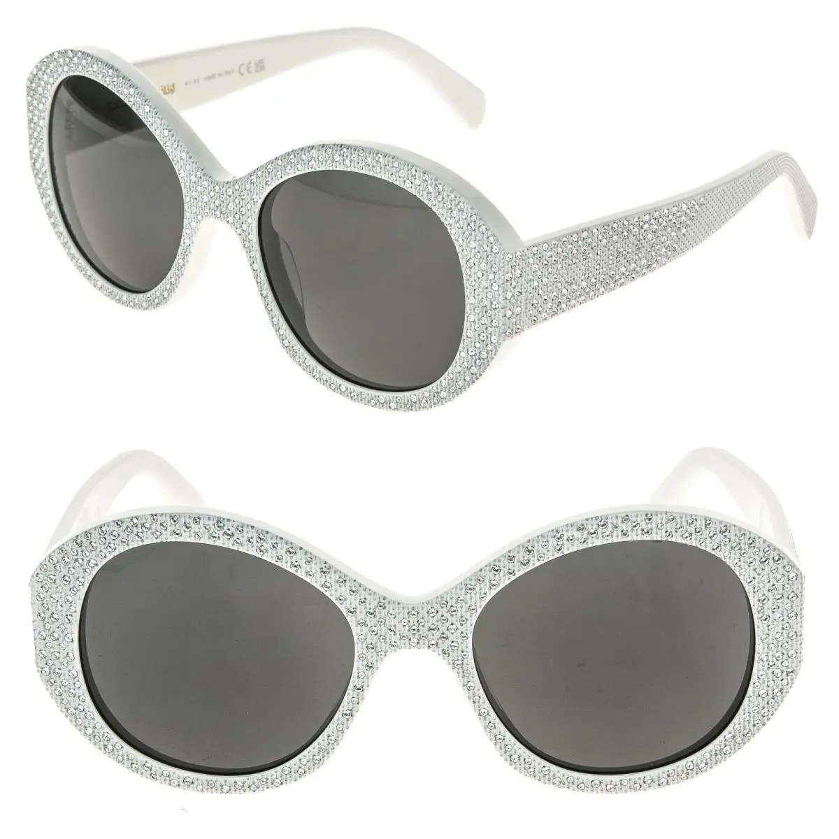 4240 Bold 3 Dots Paris White Crystal Strass Logo Sunglasses CL4240IS 25A by Celine