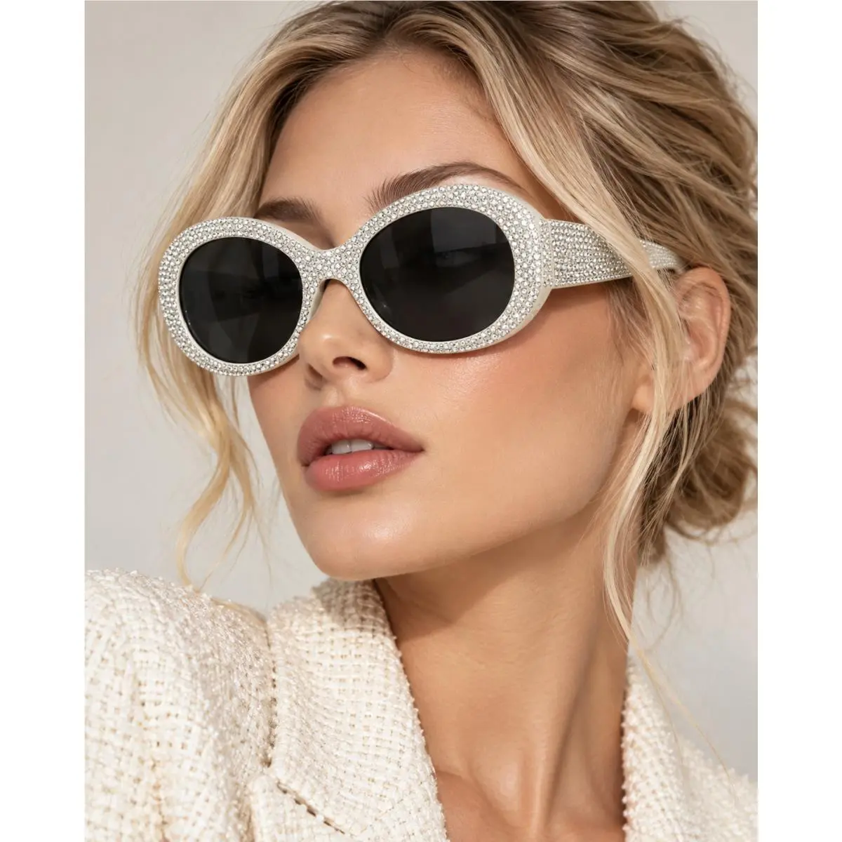 CL4240IS 25A Women`s Sunglasses Smoke Lens Ivory Frame by Celine