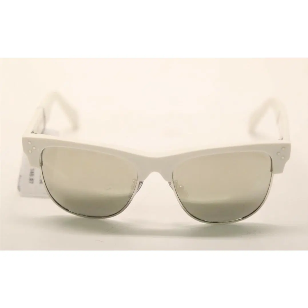 Celine CL40103U 21C White/smoke Mirrored 54mm Sunglasses 1160