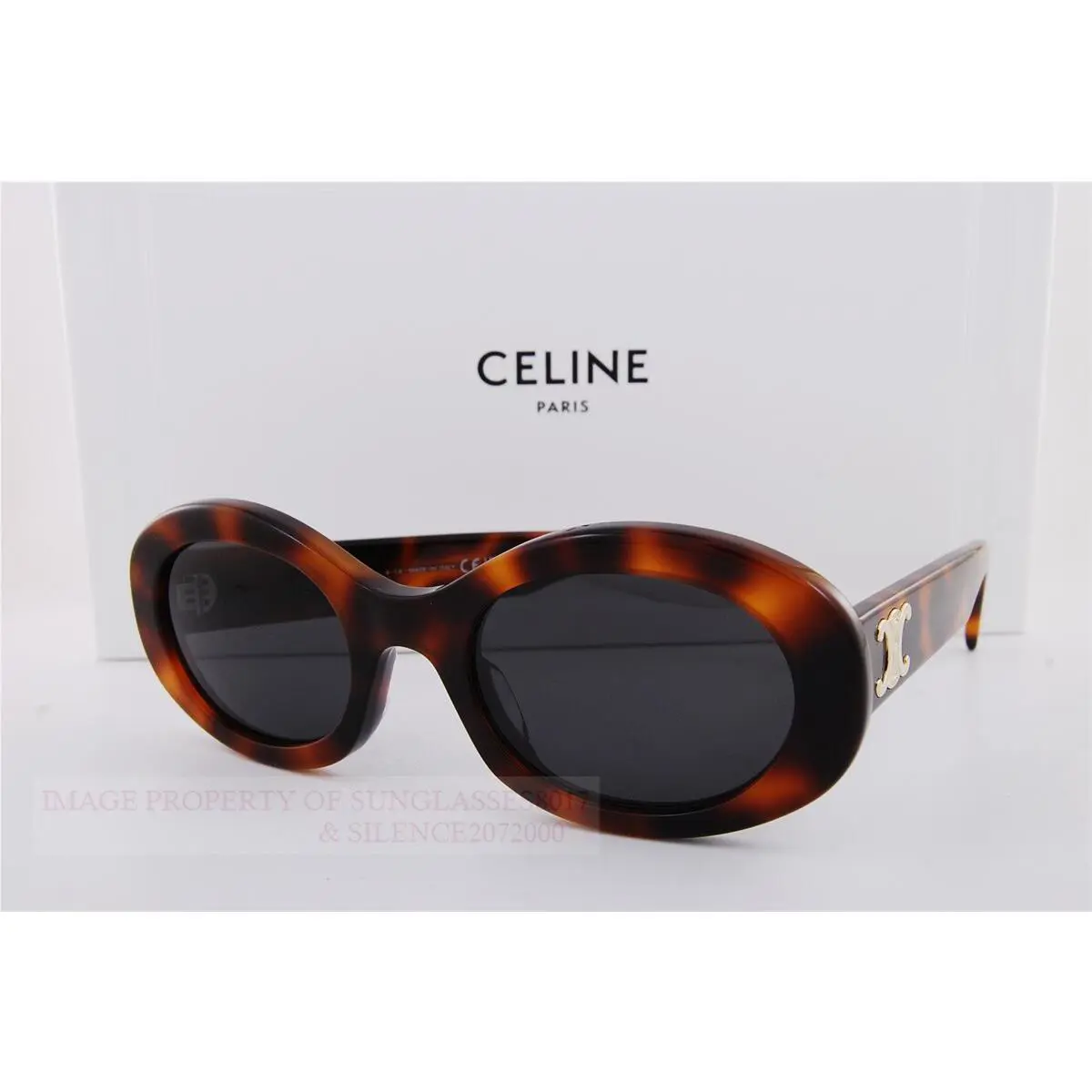 Celine Sunglasses CL 40194U 53A Dark Havana/dark Gray For Women