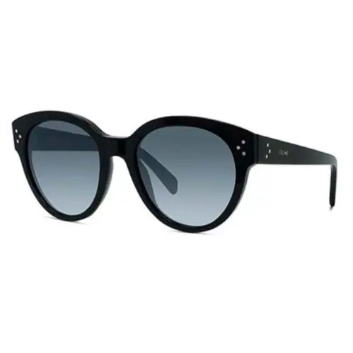 Celine Sunglasses CL 40169I 01B Black Round Frame Grey Gradient Lens 54mm