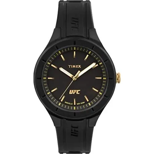 Ufc Midsize Shogun 38mm Watch - Black Strap Black Dial Black Case by Timex