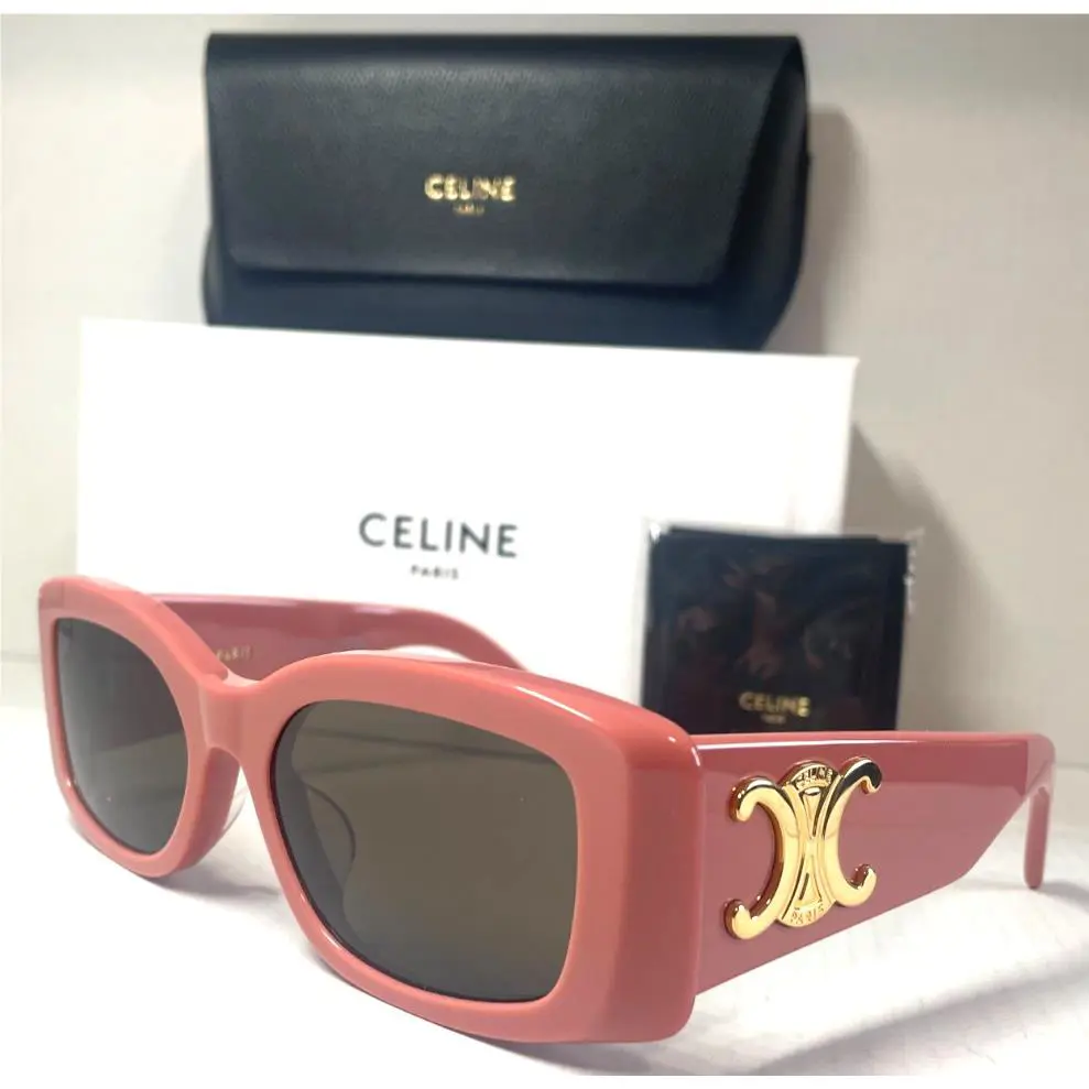 Celine Triomphe CL40282U 52A Dusty Coral W/brown Lens Sunglasses 53-18