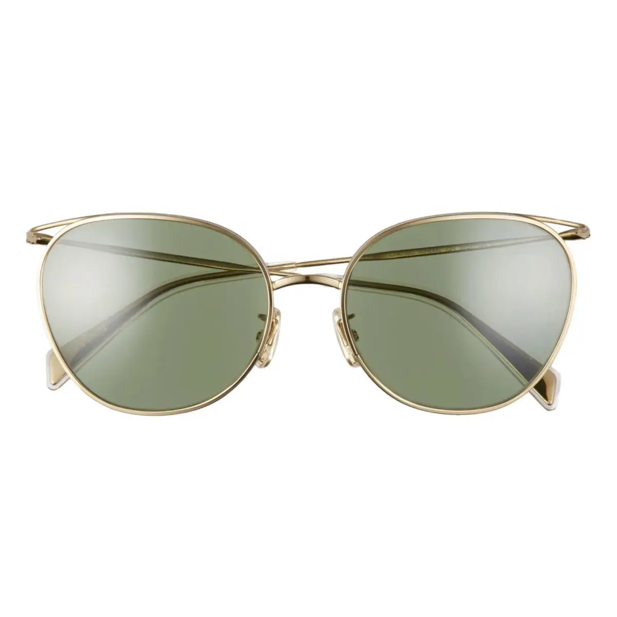 Celine Mineral 55mm Gold/green Cat Eye Sunglasses R1115