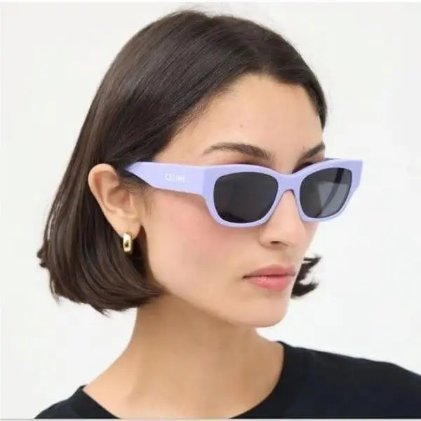 CL40197U 78A Women`s Sunglasses Lilac Frame Smoke Lens by Celine