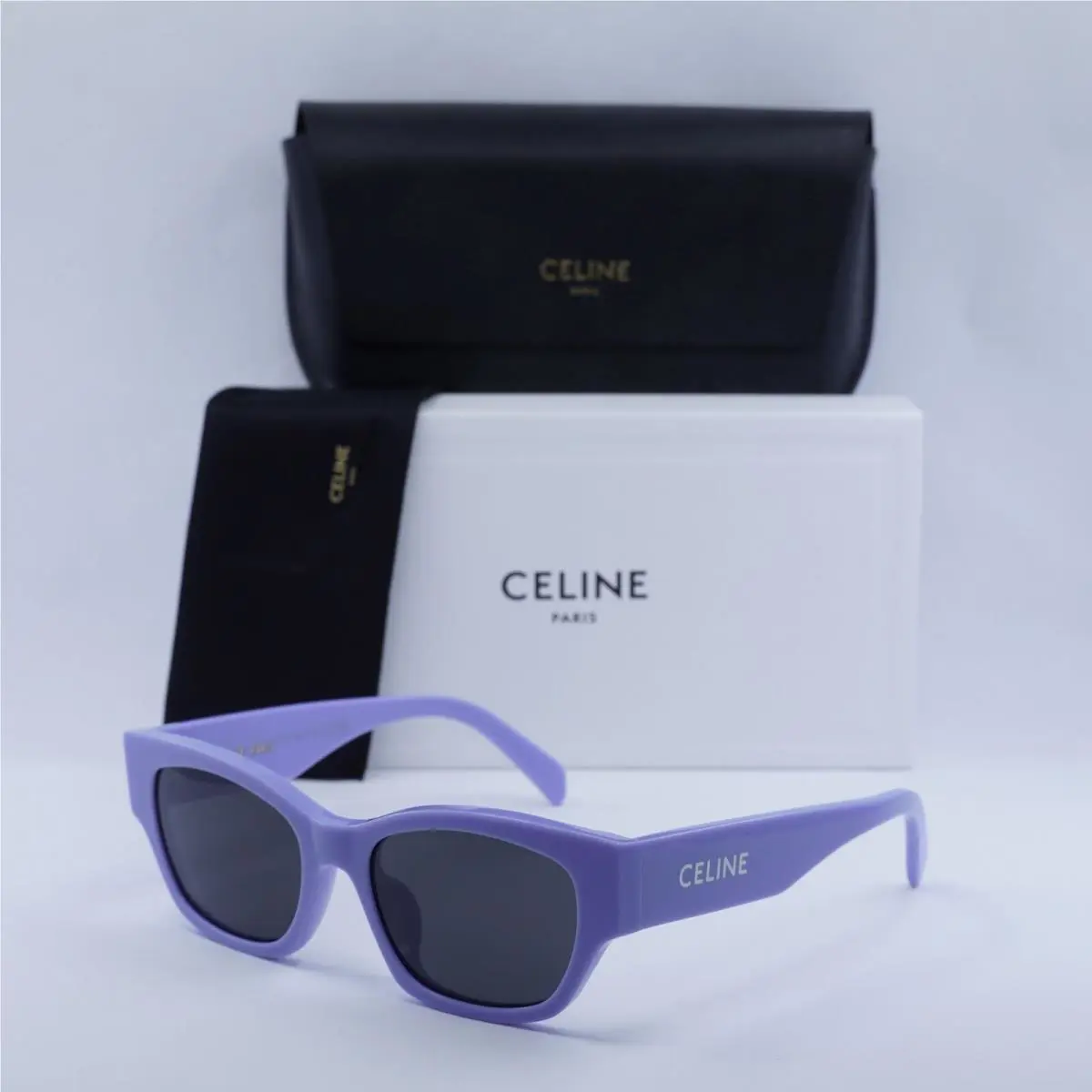 Celine CL40197U 78A Shiny Lilac/smoke 54-18-145 Sunglasses