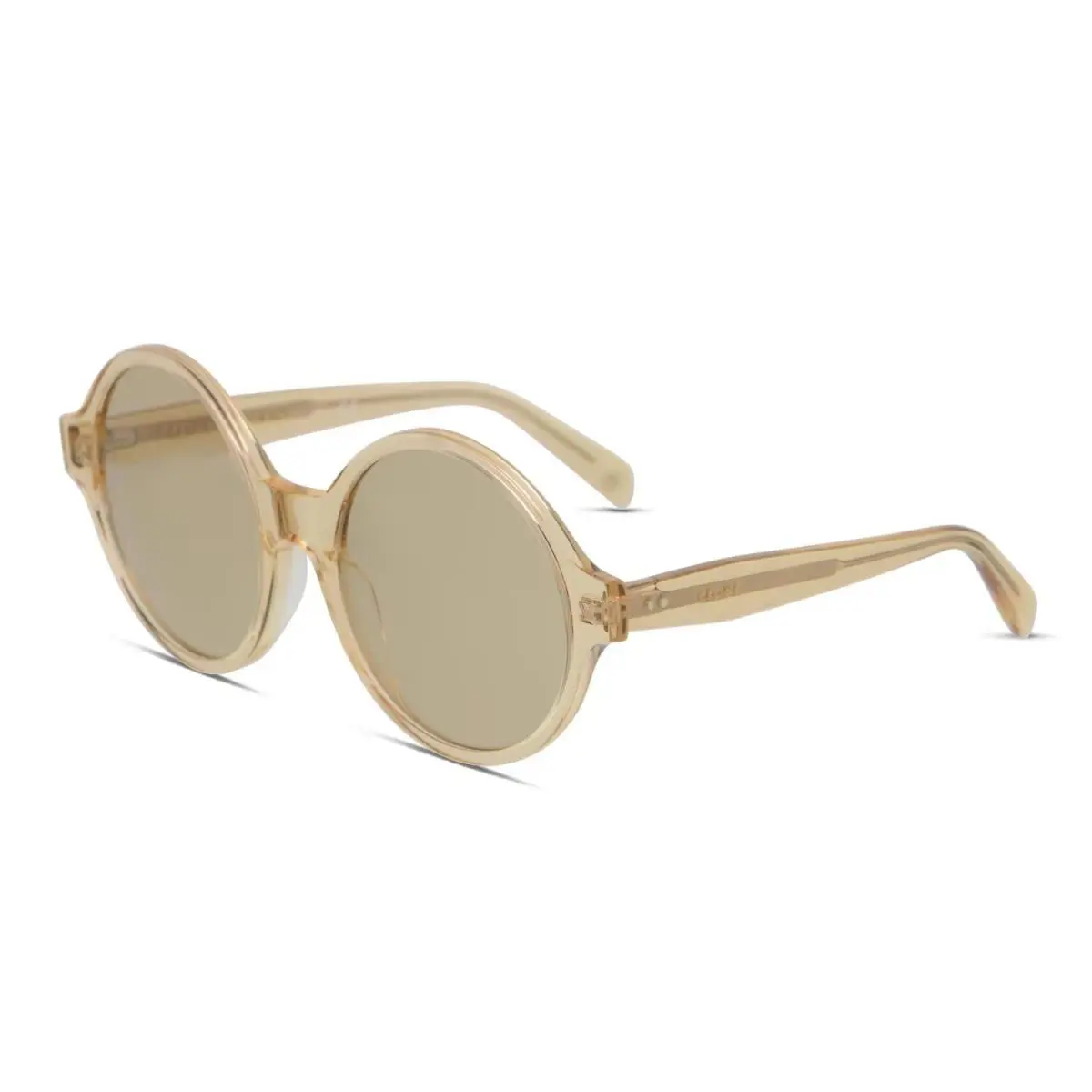 Celine CL 40051I 39E Clear Beige Round Sunglasses 58-21