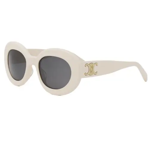 Celine Sunglasses CL 40312U Triomphe 25A Ivory White/dark Gray