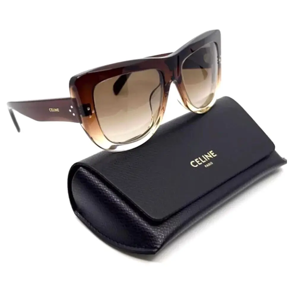 Celine CL40157U 50F Brown Fade/brown Gradient Lens Authentc Sunglasses 57-18