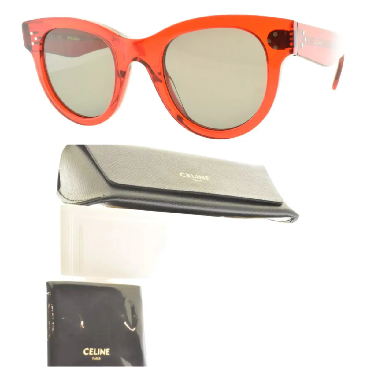 Celine CL40071I 69F 2 Burgundy Round Full Rim Womens Sunglasses