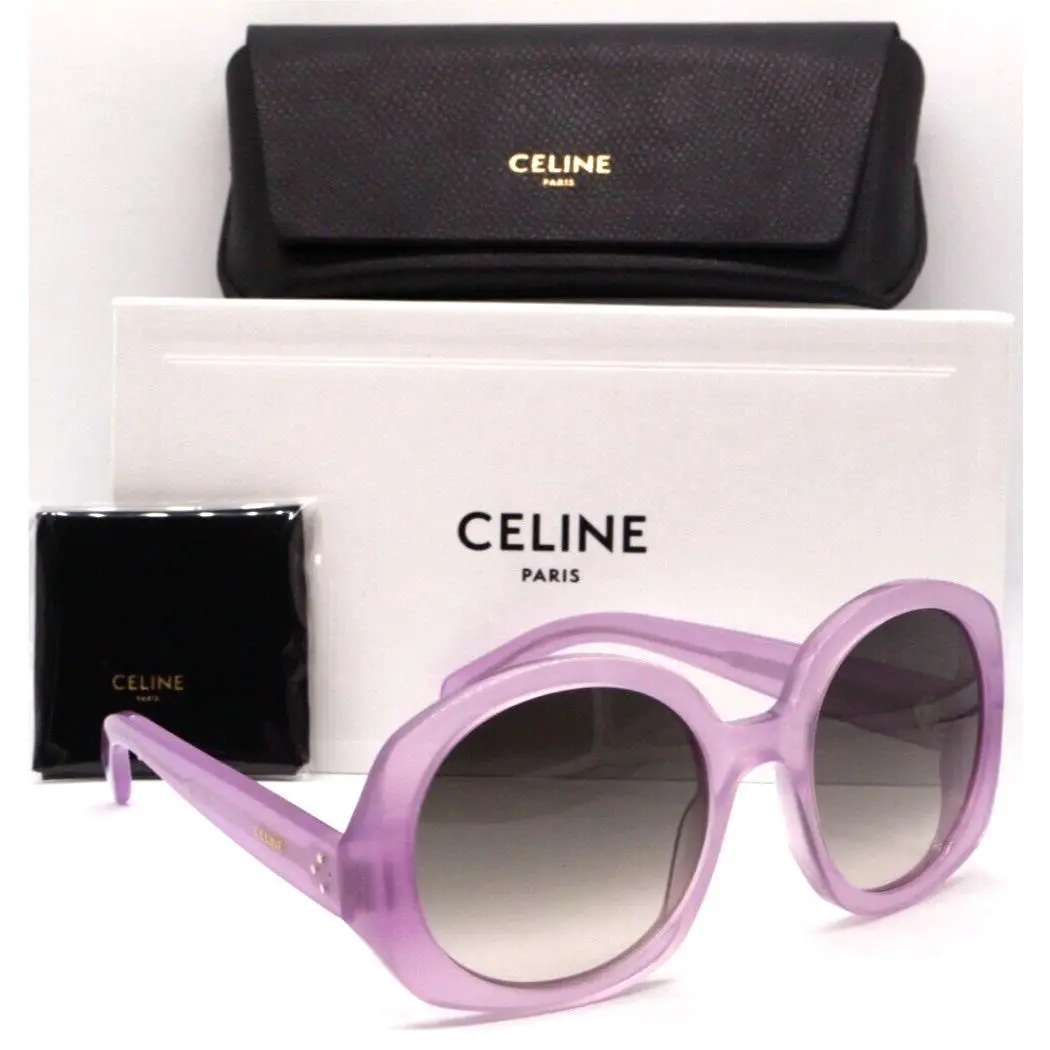 CL40242I 78F Transparent Matte Purple/grey Gradient Lens Sunglasses 53-20 by Celine