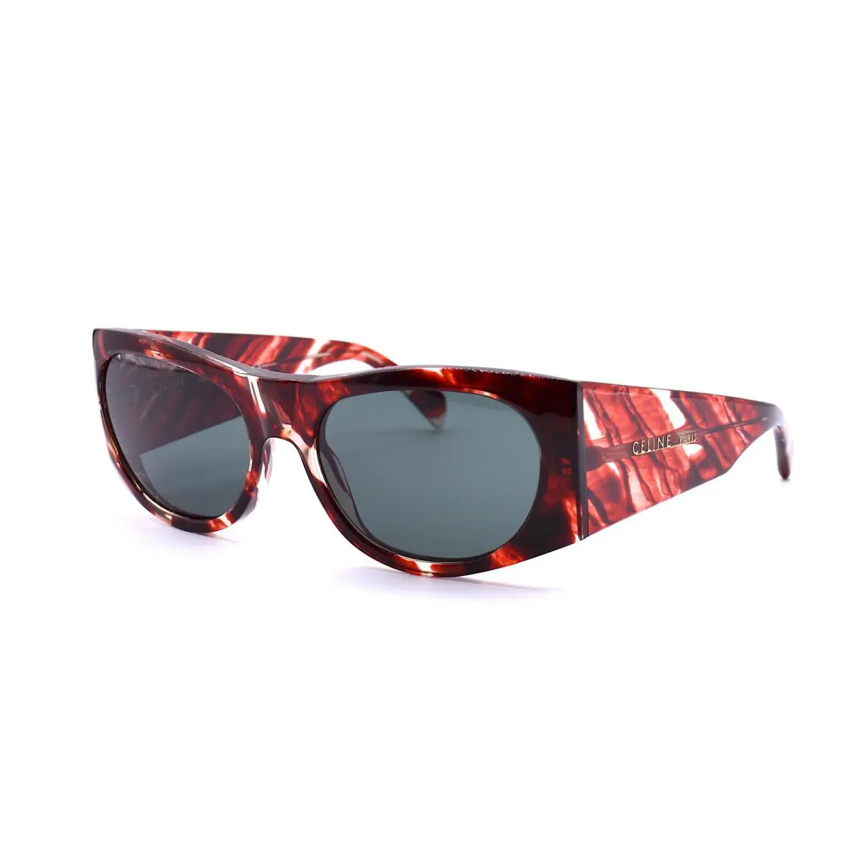 Celine CL40029I 54N Red Havana Green Women`s Sunglasses 59-19-140