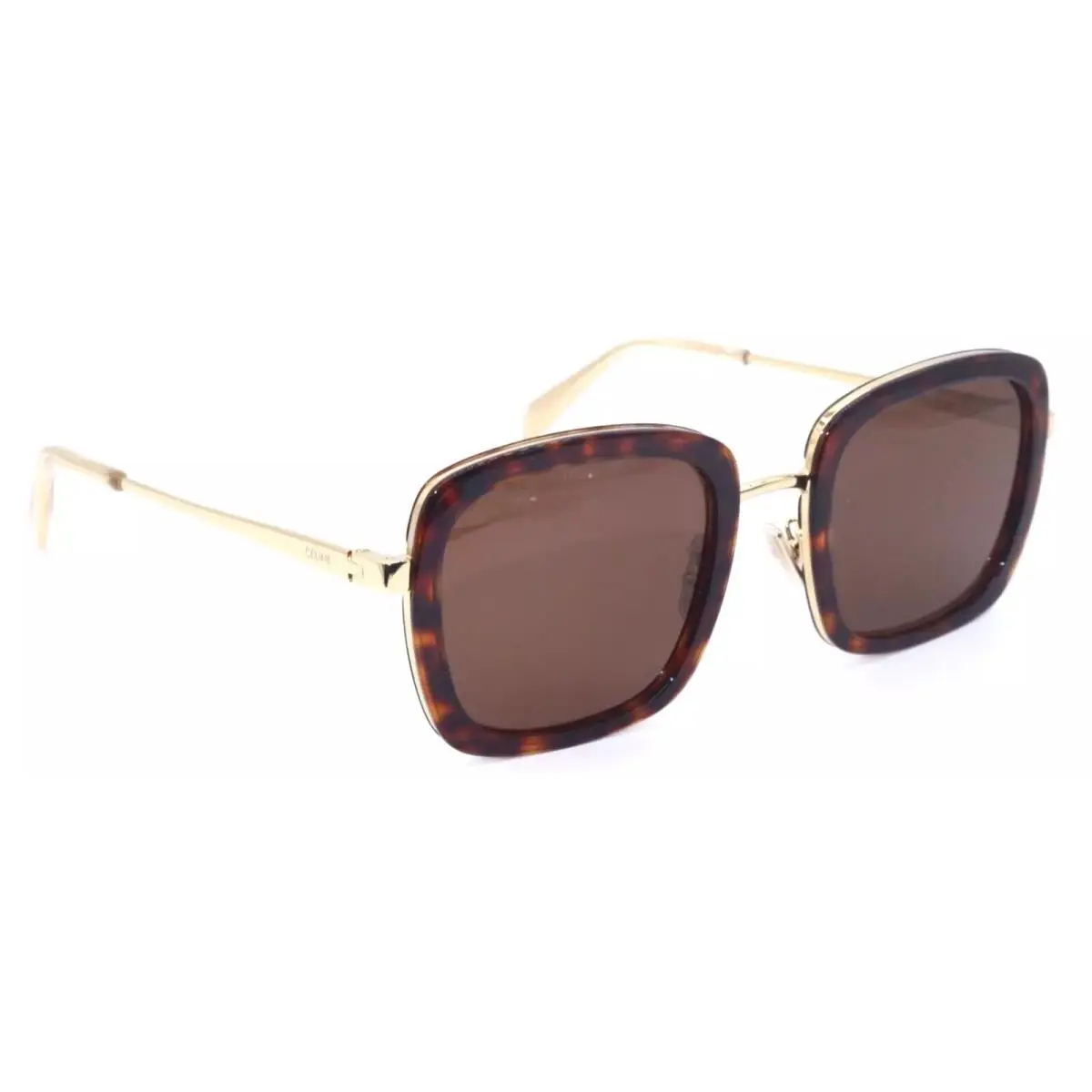 Celine Paris CL 40202U 52E Havana ON Gold /brown Lens Sunglasses 53-24