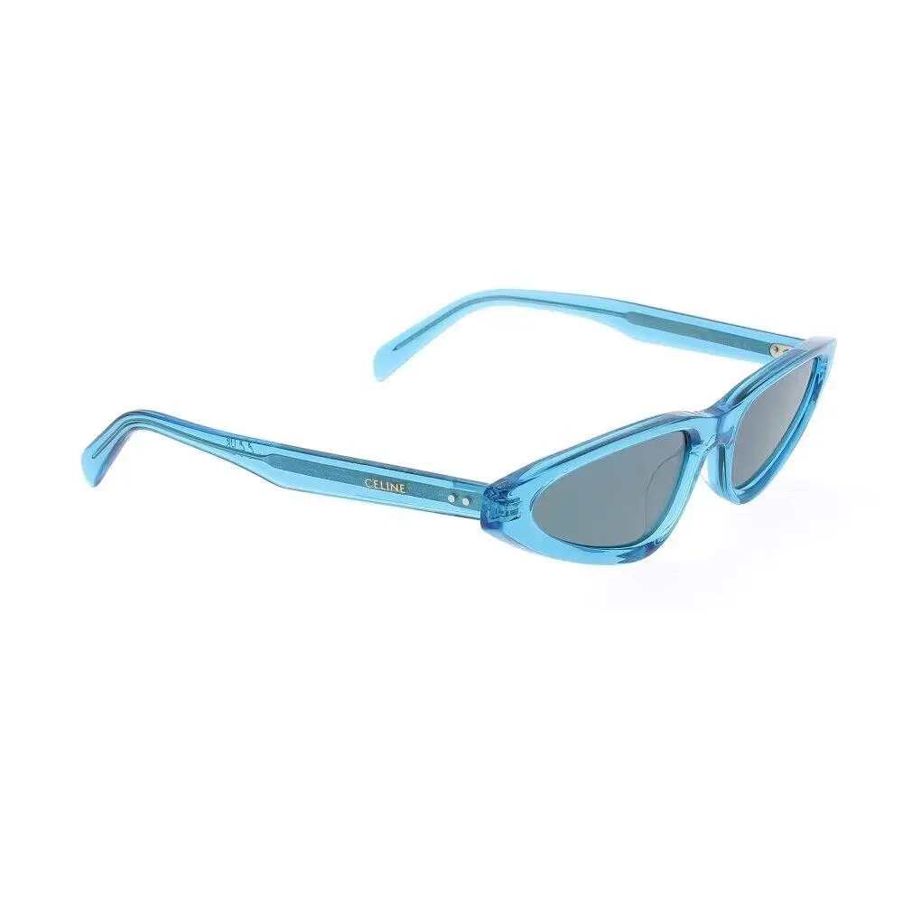 Celine CL40231I 90V Shiny Transparent Blue Geometric Grey Lens Sunglasses