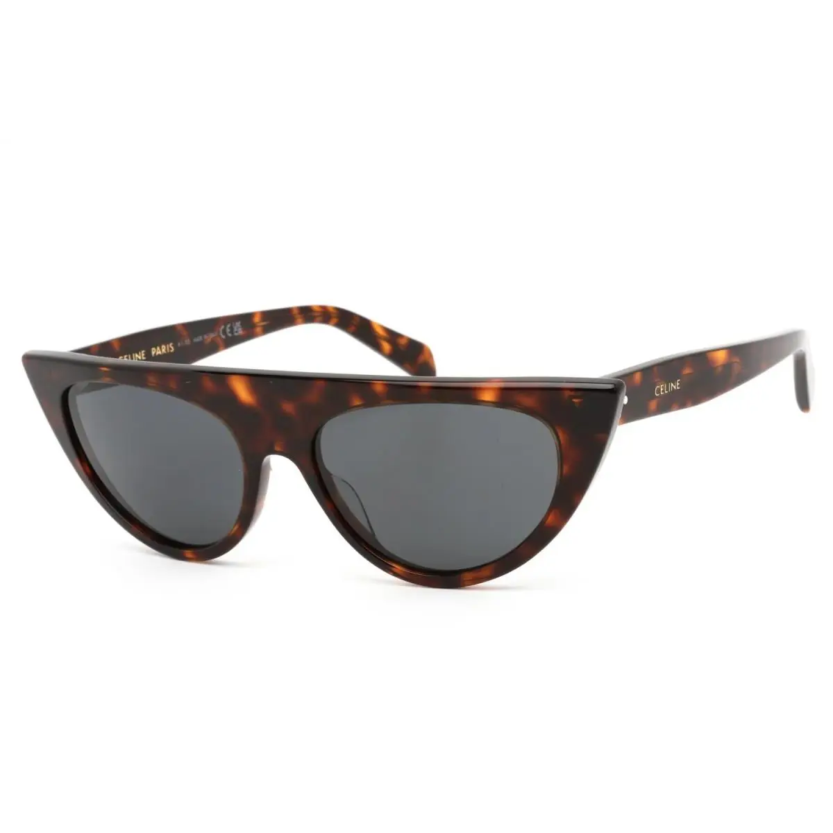 Celine CL40228I 52A Dark Havana Frame Grey Lens Sunglasses Cateye 56mm
