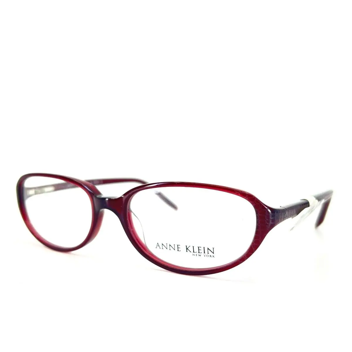 Anne Klein AK8041 128 Eyeglasses Red Oval Full Rim Womens Frames 51 16 135 mm