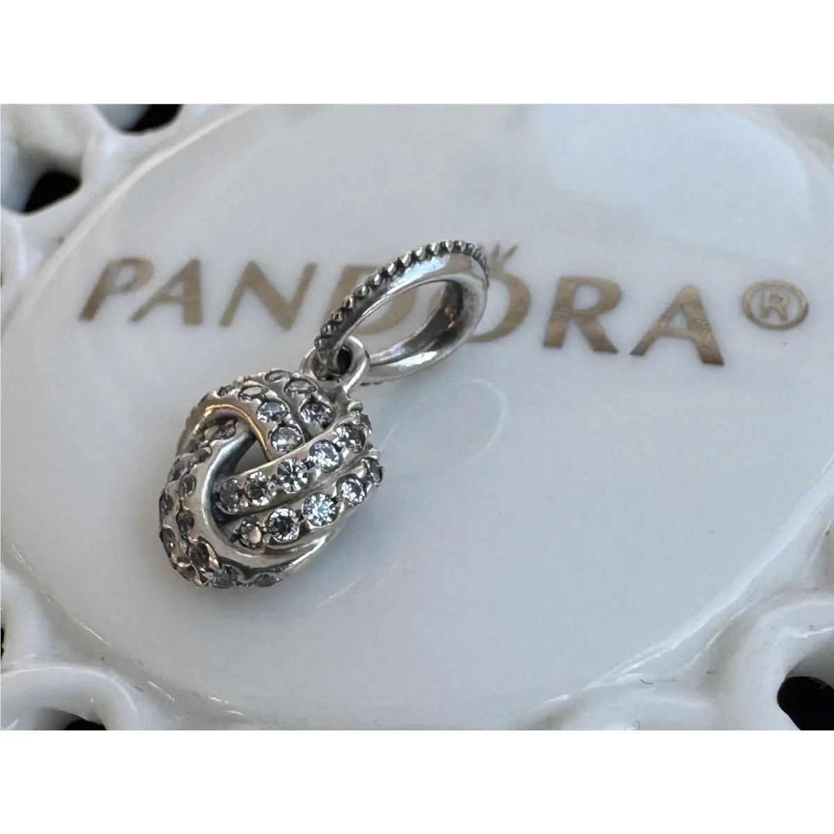 Pandora Sparkling Love Knot Pendant 390385CZ