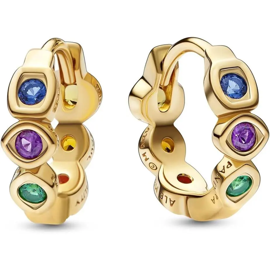 Pandora Marvel The Avengers Infinity Stones Hoop Earrings 262567C01