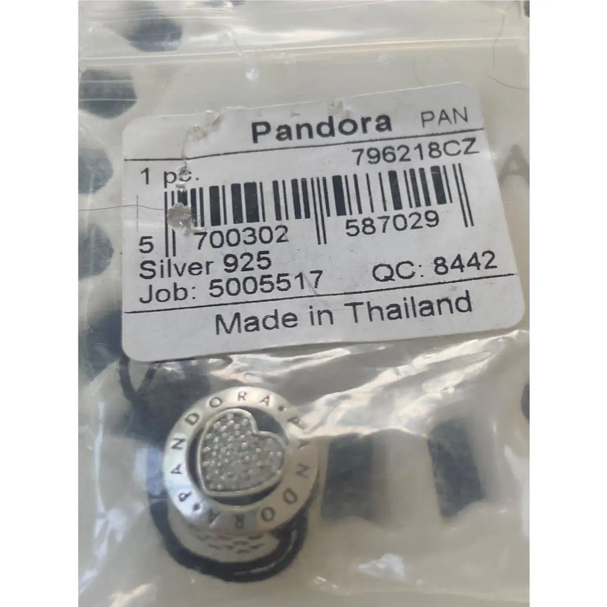 Pandora Signature Heart Charm 796218CZ