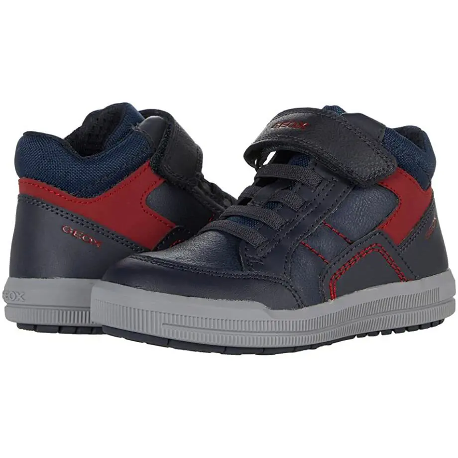 Geox J Arzach High Top Navy/red Boys Sneaker
