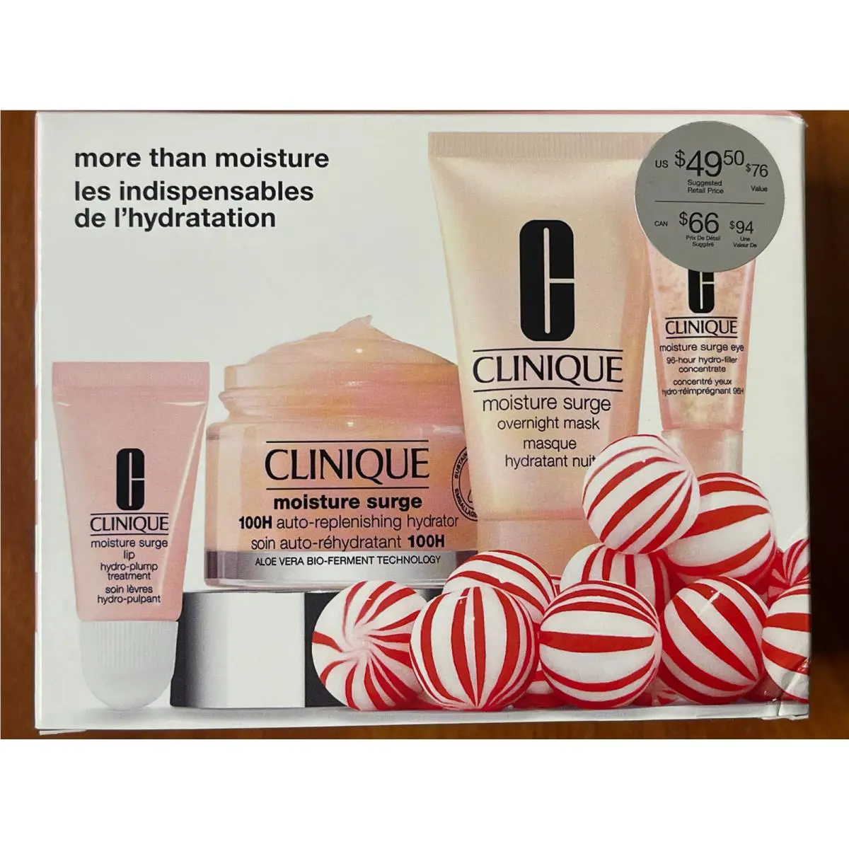 Clinique Moisture Surge 100H Replenishing Hydrator 1.7 + Mask+ Eye Set 4 pc