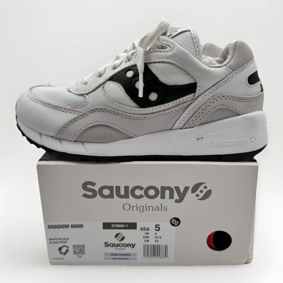 Saucony shoes - Saucony Shadow 6000 - Shadow - S70668-1 - White / Black (UPC: 0195017558689) 0