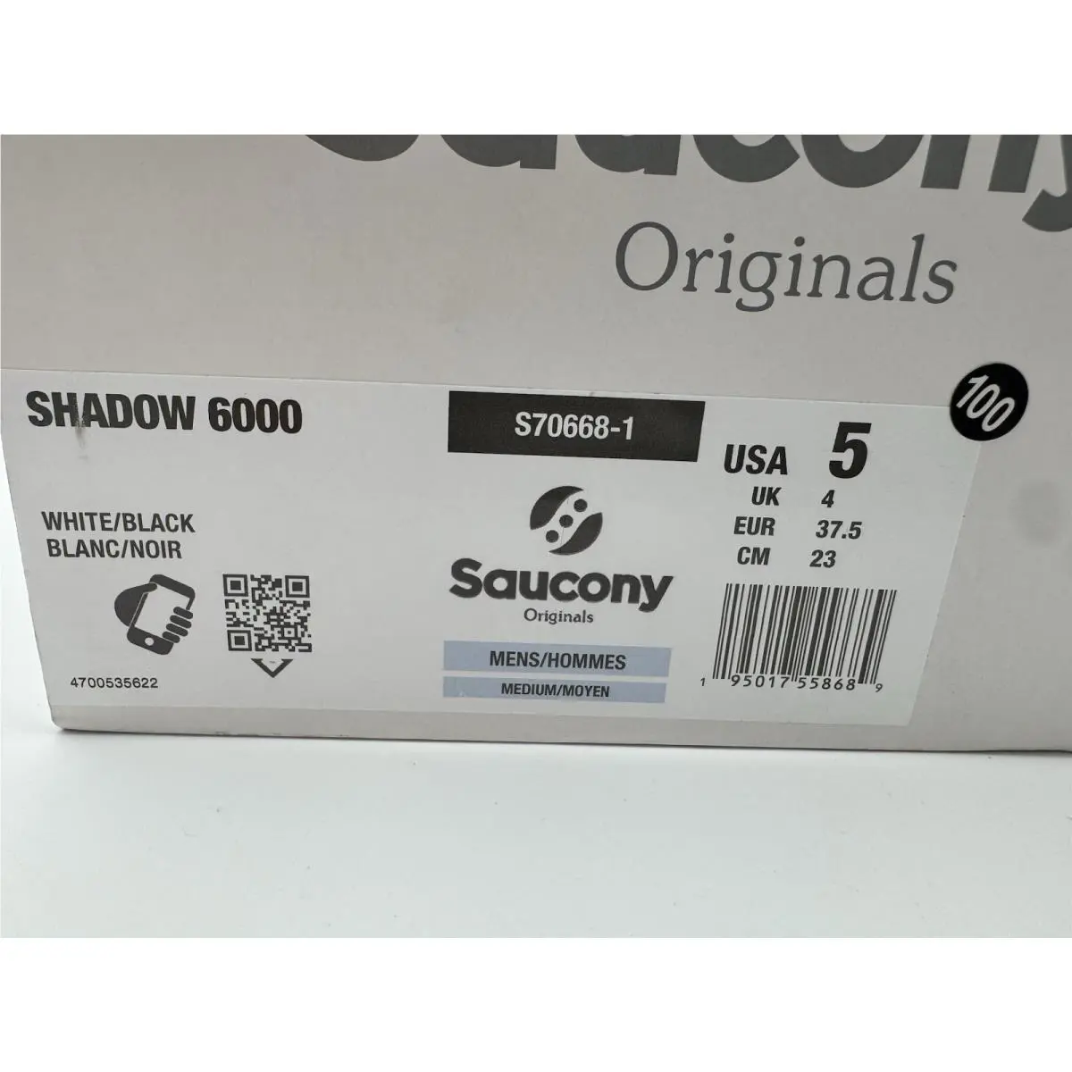 Saucony shoes - Saucony Shadow 6000 - Shadow - S70668-1 - White / Black (UPC: 0195017558689) 13
