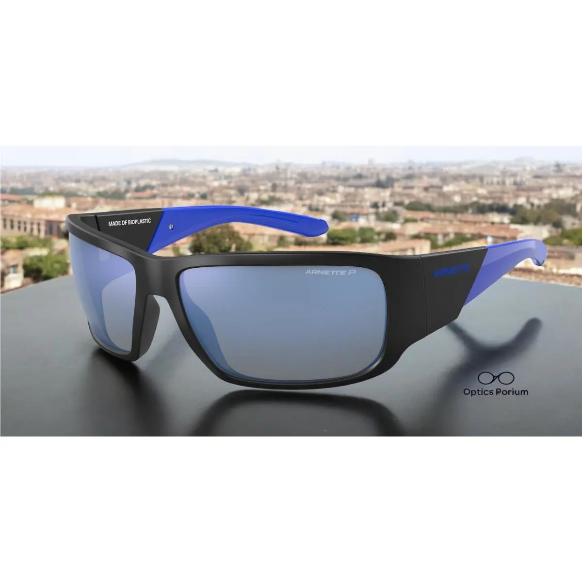 AN4297 280622 Matte Black Dk Grey Mirr Polarized 64 mm Men`s Sunglasses by Arnette