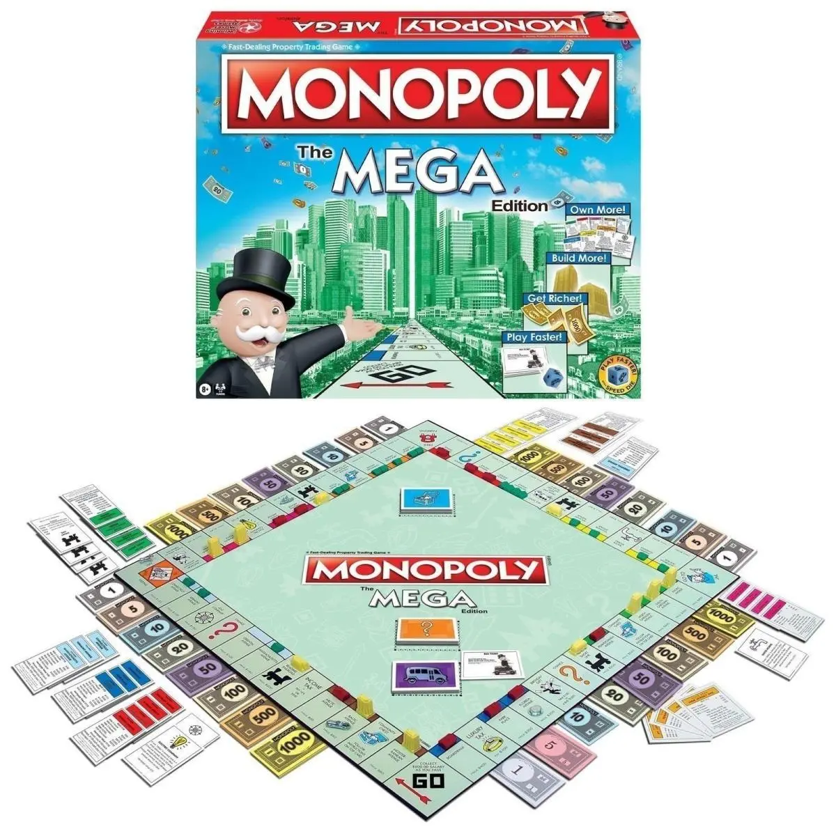 Monopoly The Mega Edition by Winning Moves Bigger and Faster
