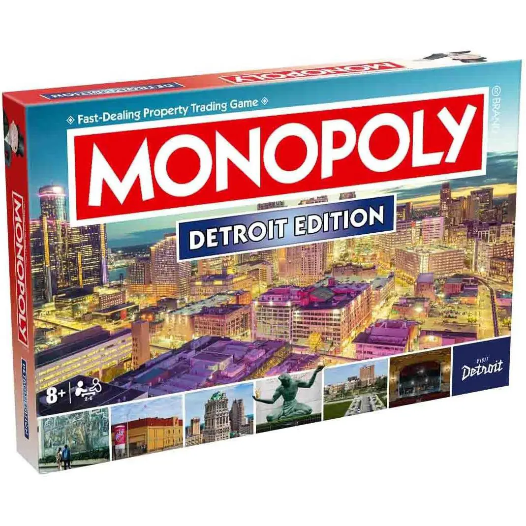 Monopoly Detroit MI Edition Board Game 2-6 Players Family Board Games Toy