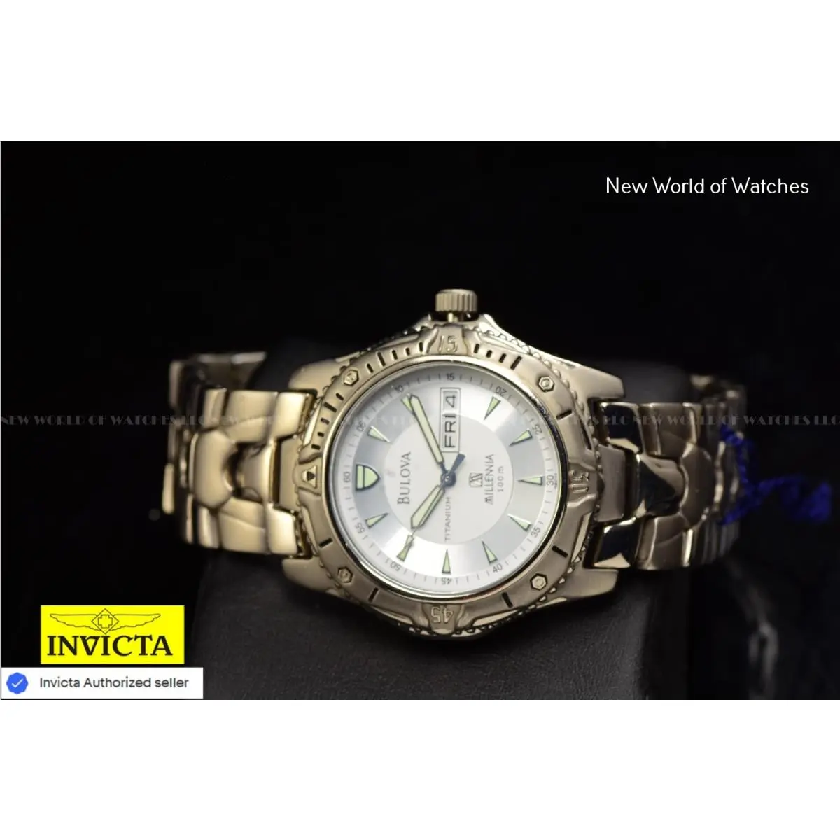 Bulova Millennia BL-96C11 Men`s Titanium Day/date Quartz Watch - Nos