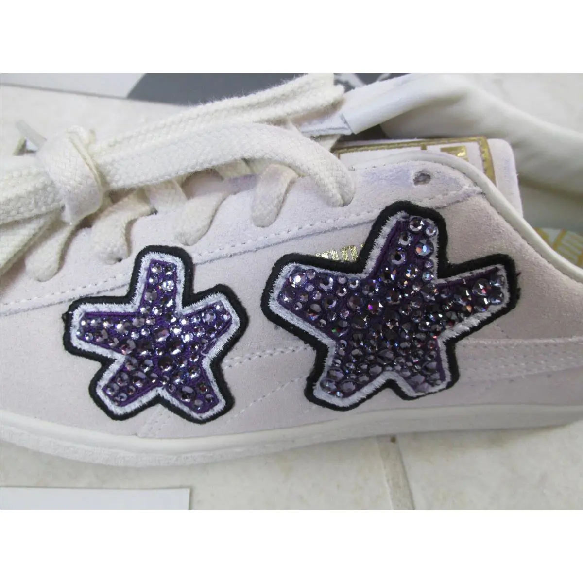 Puma shoes - Puma 100Wolves X Suede Studio Lace Up - 933470-01 - White (UPC: 889179608190) 1