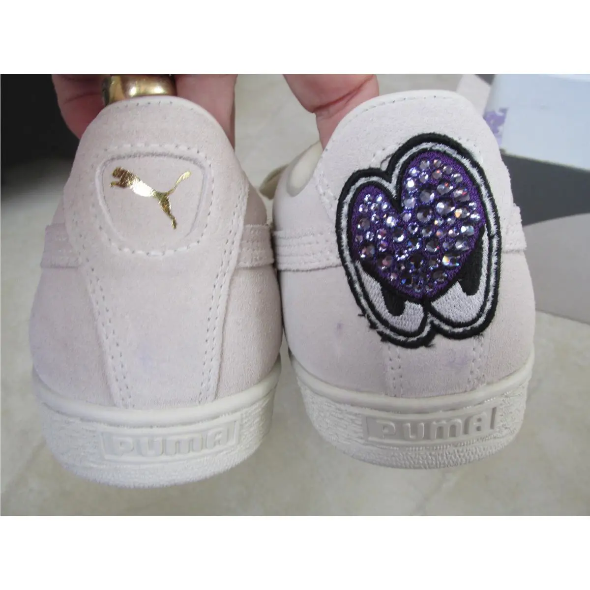 Puma shoes - Puma 100Wolves X Suede Studio Lace Up - 933470-01 - White (UPC: 889179608190) 2