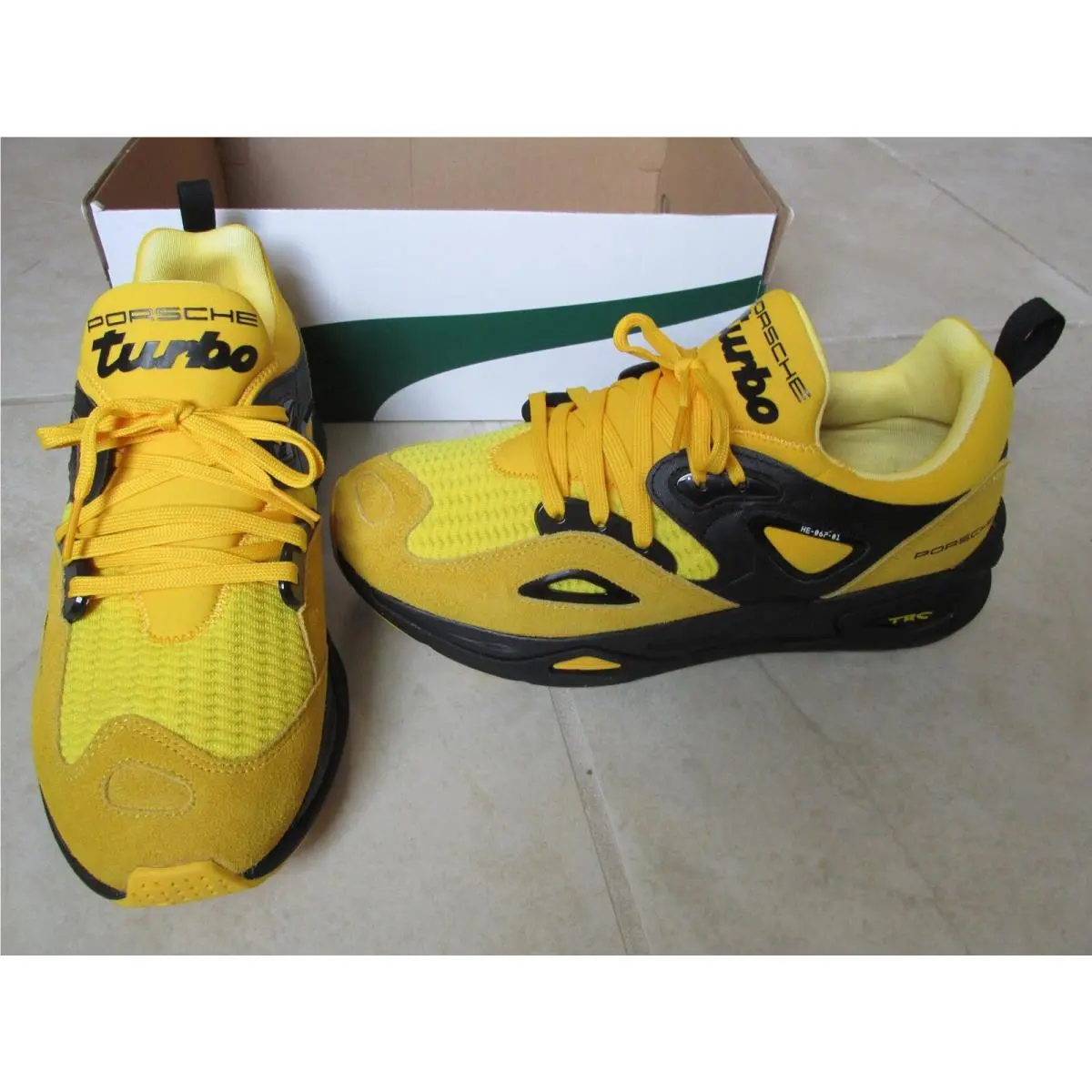 Puma Pl Trc Blaze Porsche Sneakers Shoes Mens 10.5 Yellow/black 307386 01
