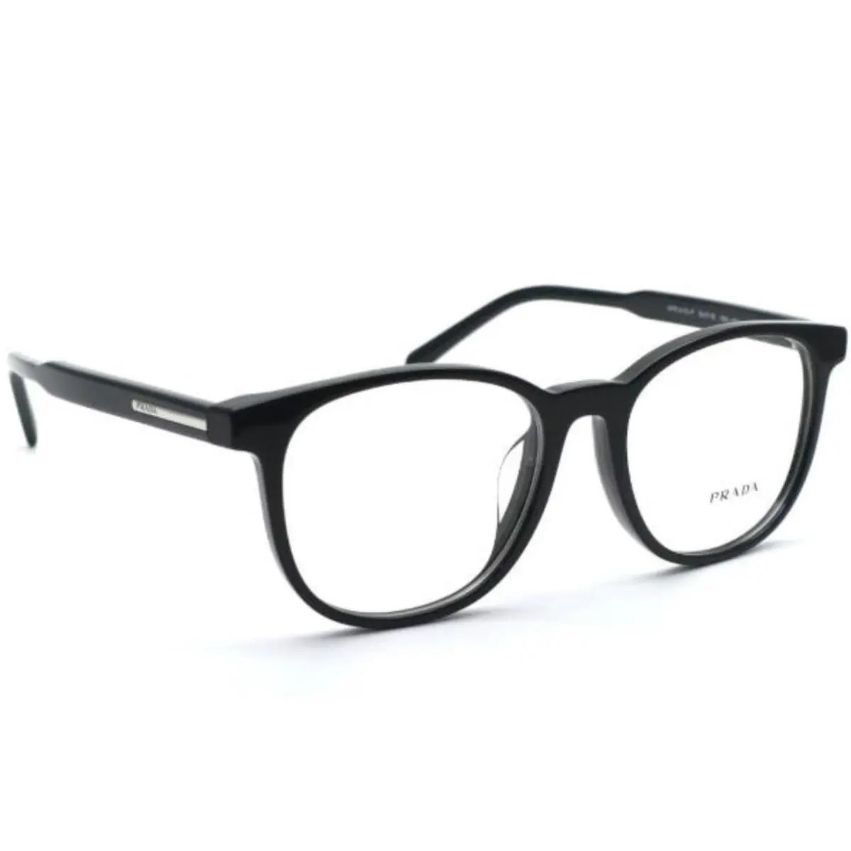 Prada Reading Glasses Vpr A15 16K-1O1 52-19 145 Black Silver Frames Readers
