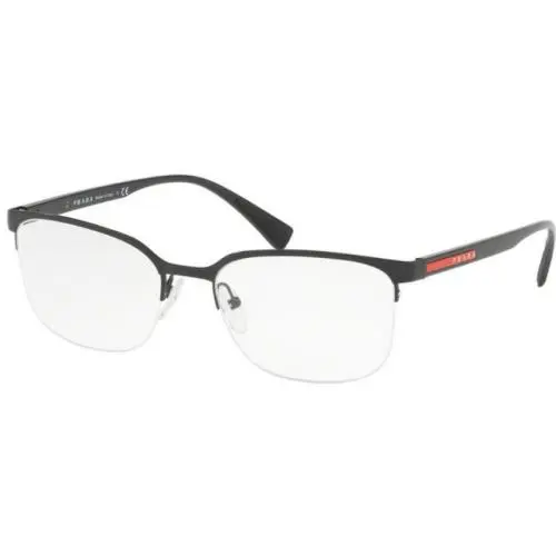 Prada Sports Black Vps 51I Semi Rimless 55-18-140 Eyewear R1269 - Black, Frame: Black