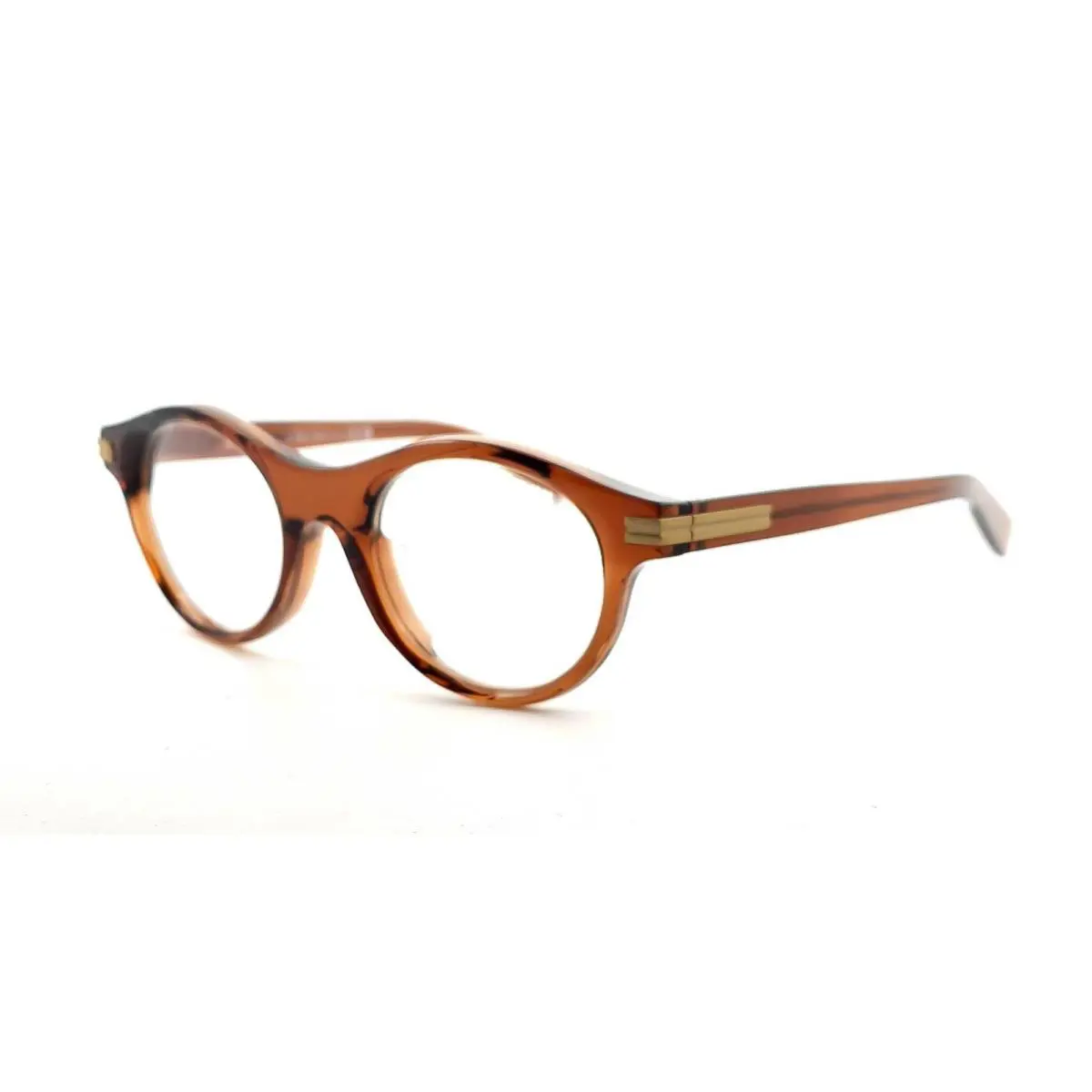 EZ 0271 Eyeglasses 48V Shiny Brown 48 by Ermenegildo Zegna