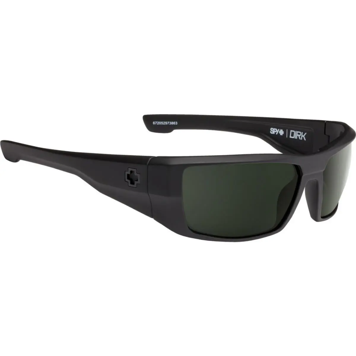 Spy Dirk SPY672052973864 Sunglasses 64mm - Frame: Soft Matte Black, Lens: Happy Gray Green