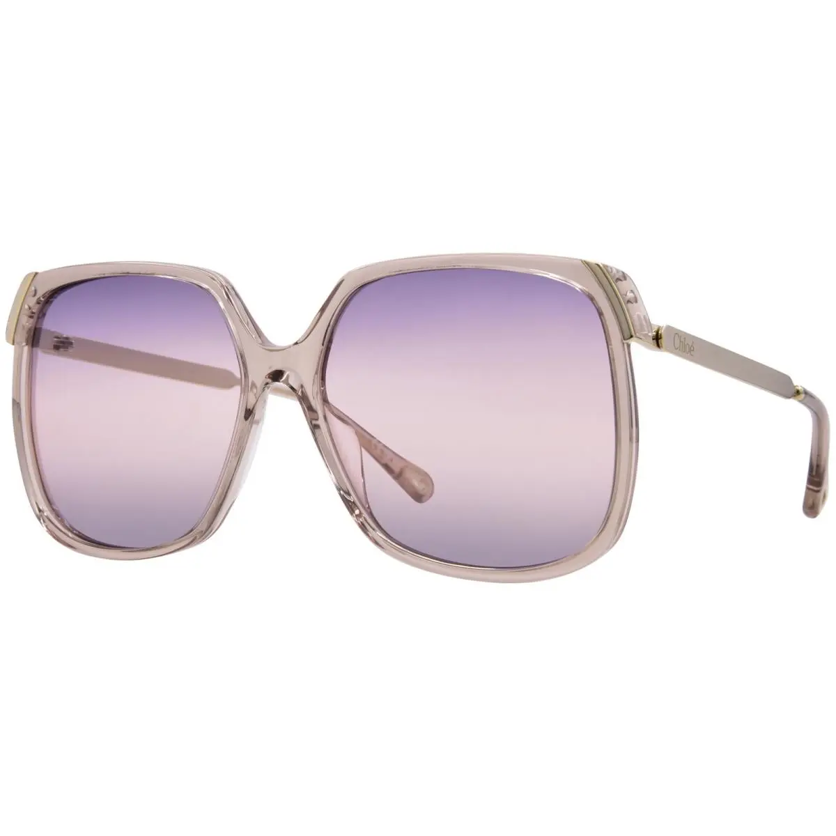 Chloe CH0286S 004 Sunglasses Women`s Brown/violet Gradient Rectangle Shape 60mm by Chloé