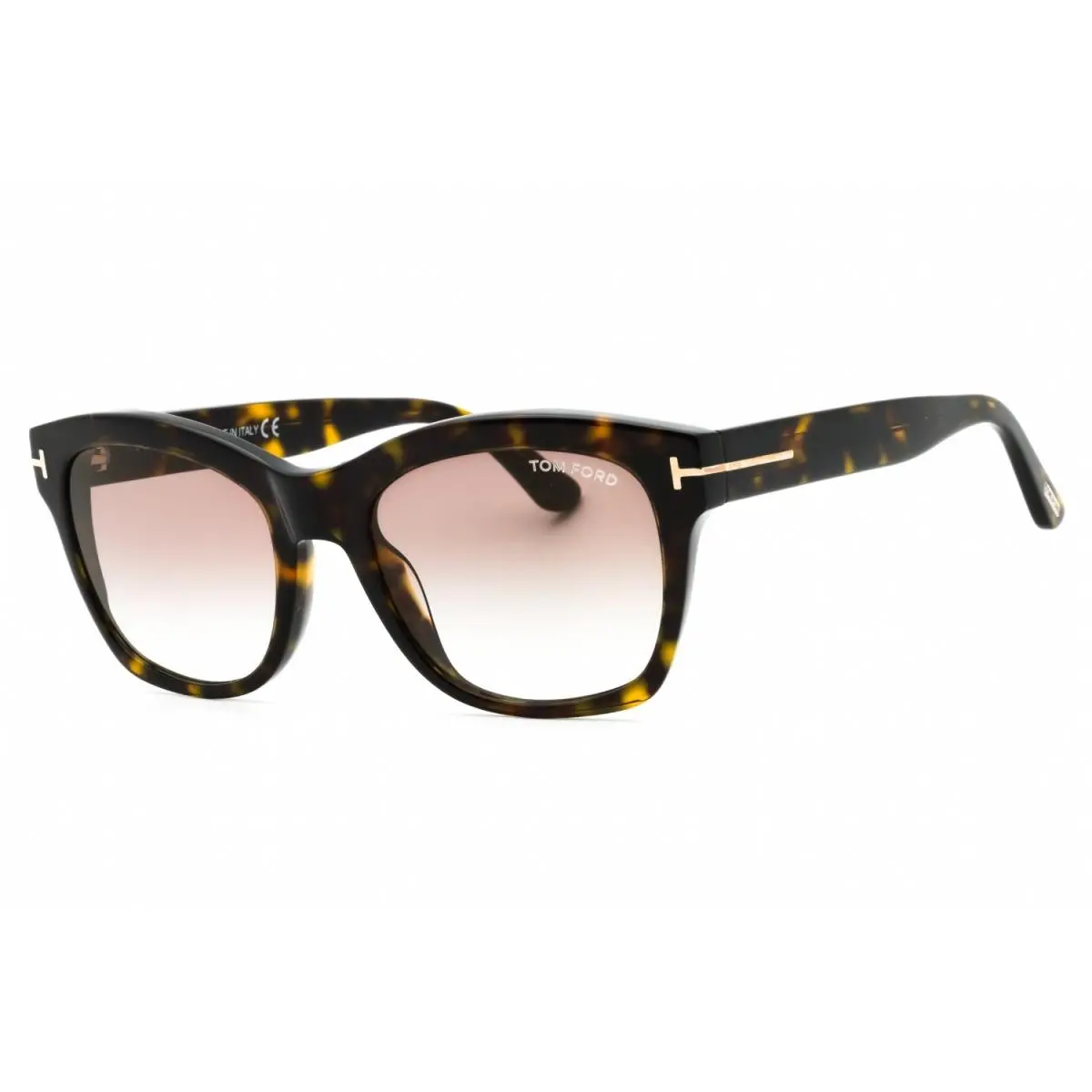 Tom Ford LAUREN-02 FT0614 52F Sunglasses Havana Frame Brown Gradient Lenses 52mm