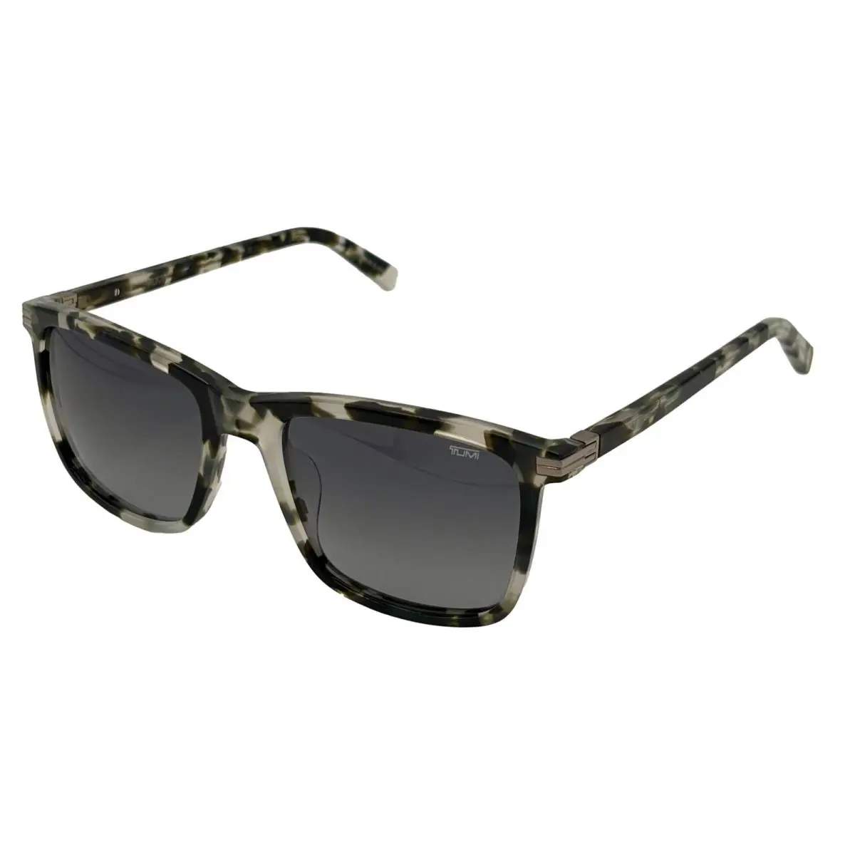 Tumi Mens Rectangle Multi Black Grey Mens Plastic Sunglass Smoke Lens Stu 006