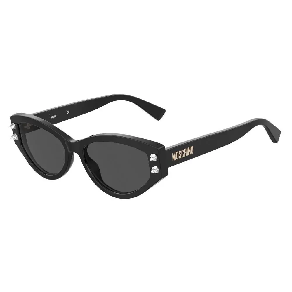 Women`s Cat-eye 55mm Sunglasses Black MOS109/S-807 by Moschino