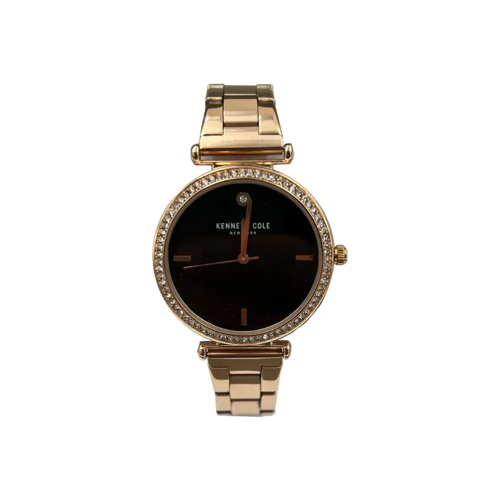 Kenneth Cole KCWLG2271602 Women Rhinestone Bezel Rose Gold Tone Stainless Steel