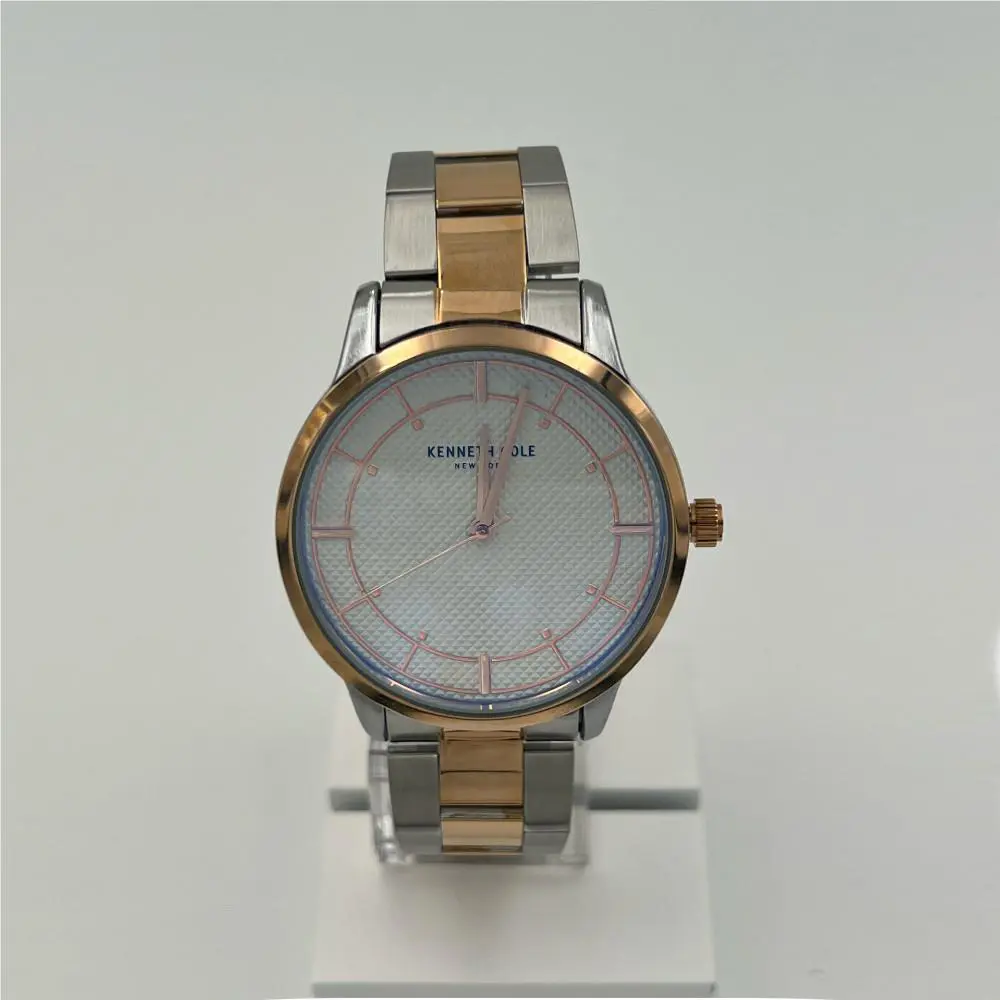 Kenneth Cole KCWGL21744511 Men`s Analog Gold Silver Tone Stainless Steel Band