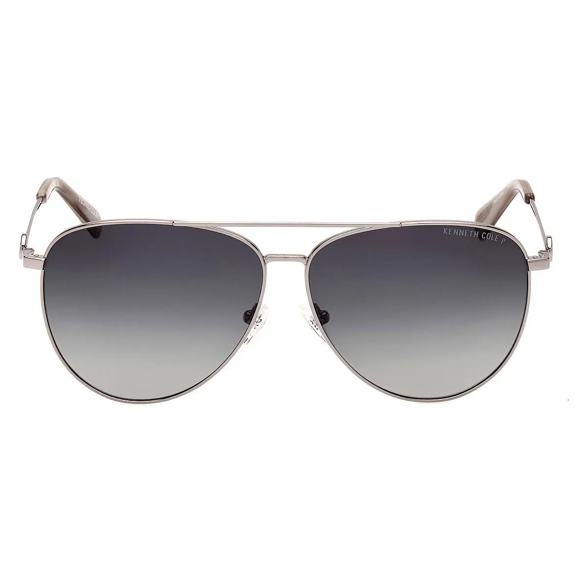 KC7270 Sunglasses Shiny Light Nickeltin / Gradient Green by Kenneth Cole