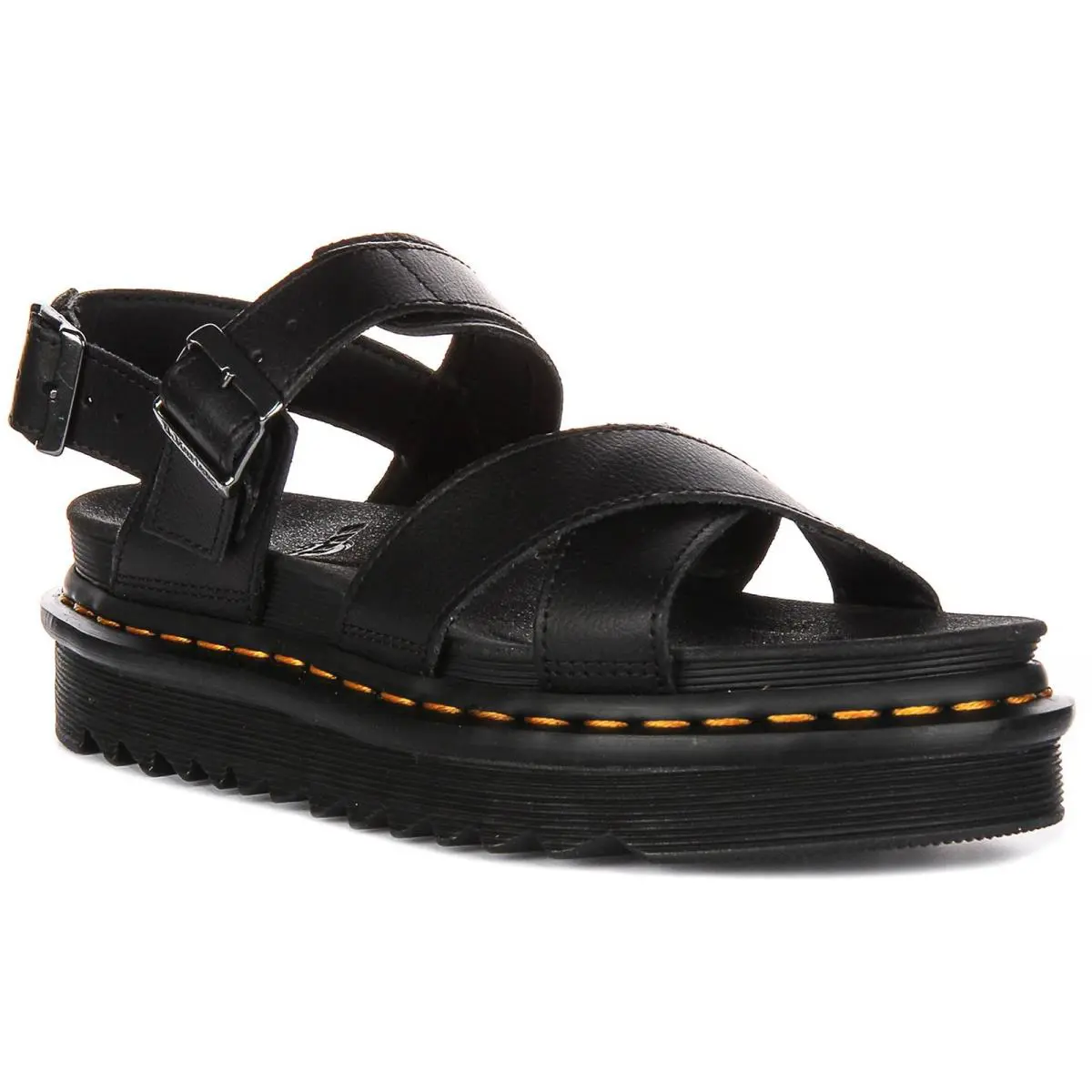 Dr Martens Voss II Slingback Buckle Suede Womens Sandal In Black US 5 - 10