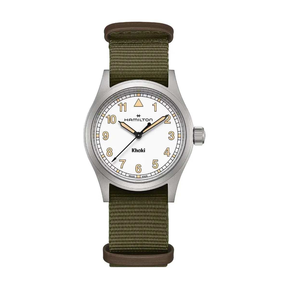 Hamilton Khaki Field White / Textile White Dial Wristwatch H69401910