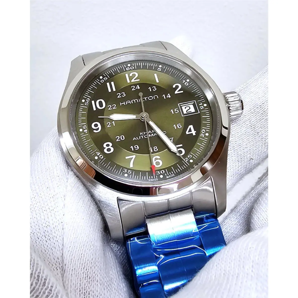 Hamilton Khaki Field Automatic 38mm Green Dial SS Men`s Watch H70455160